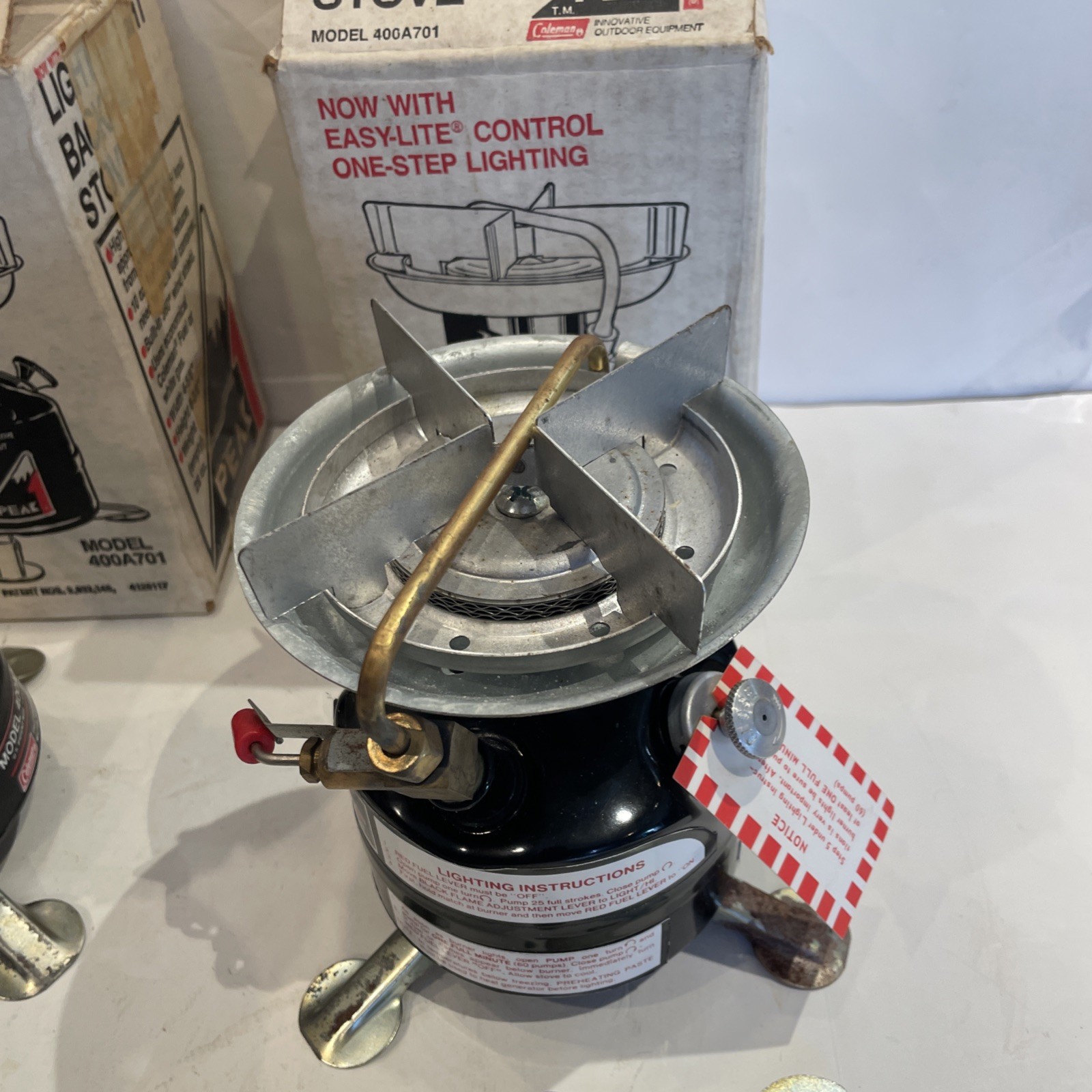 Vintage Coleman Peak 1 Lightweight Backpack Stoves Model 400A701 (2) New In Box