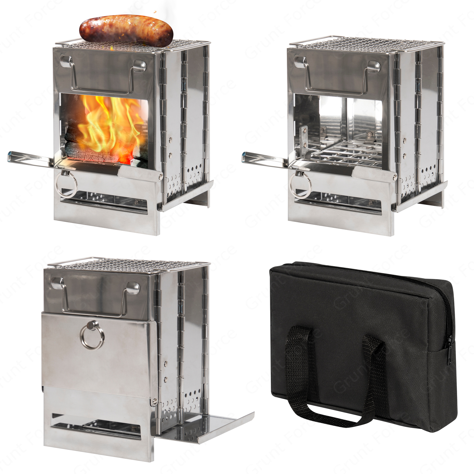 Stainless Steel Portable Camping Stove With Carry Case – Folding Camp Stove Top