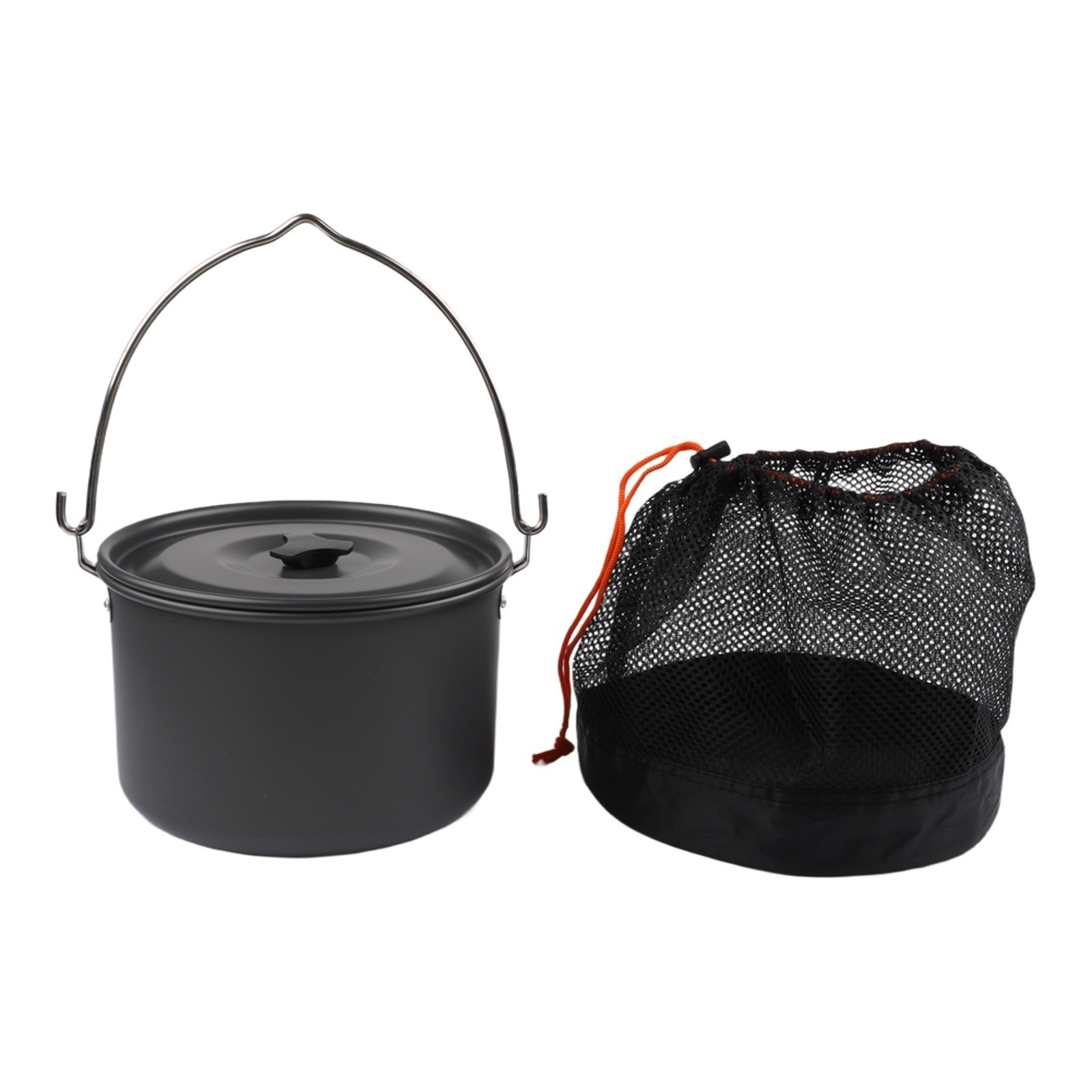 Group Cooking Made Simple with a Portable 4L Aluminum Hanging Pot for Outdoors