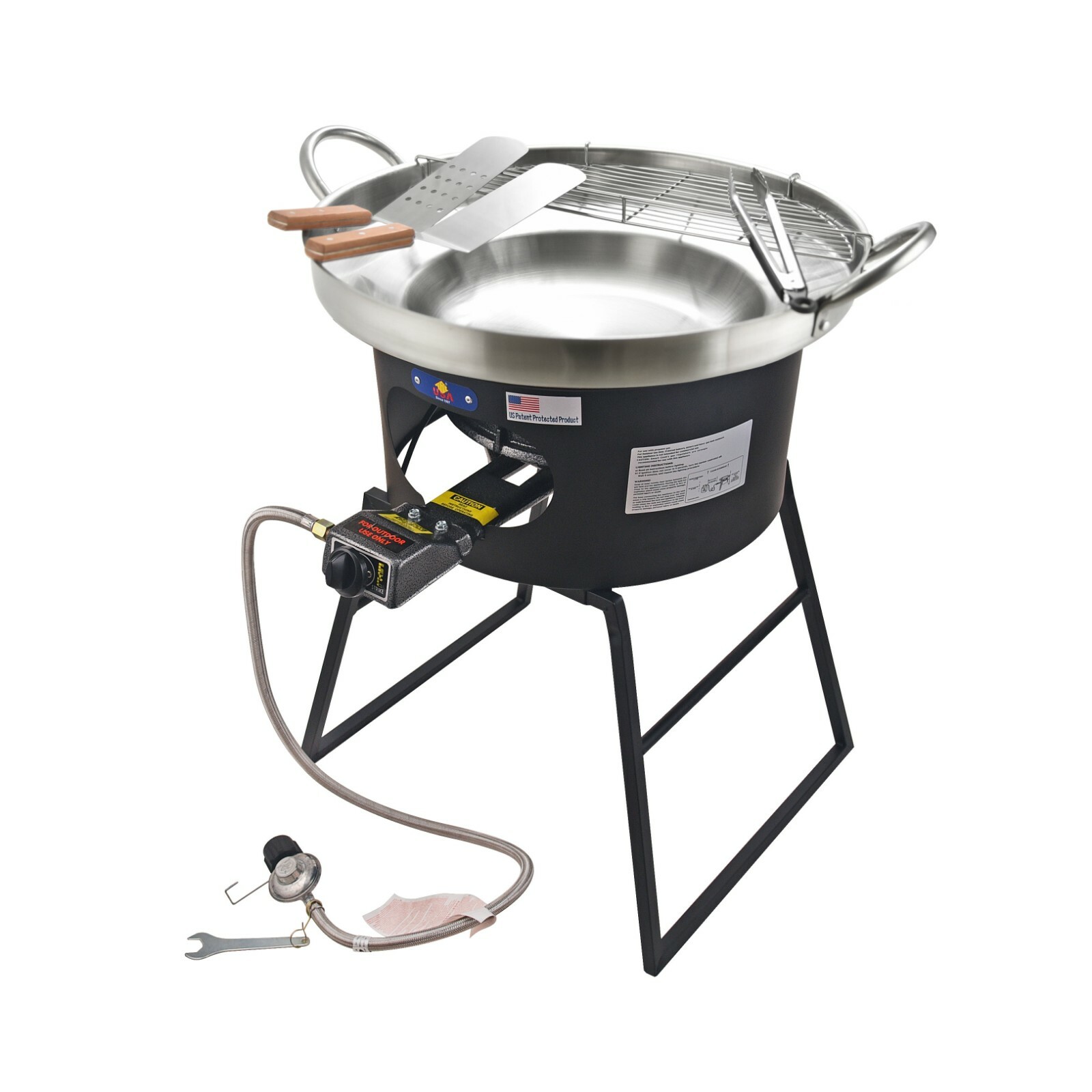 Propane Burner Camping Gas Stove W/ 23″ Comal Set Tortillas Outdoor Cooker