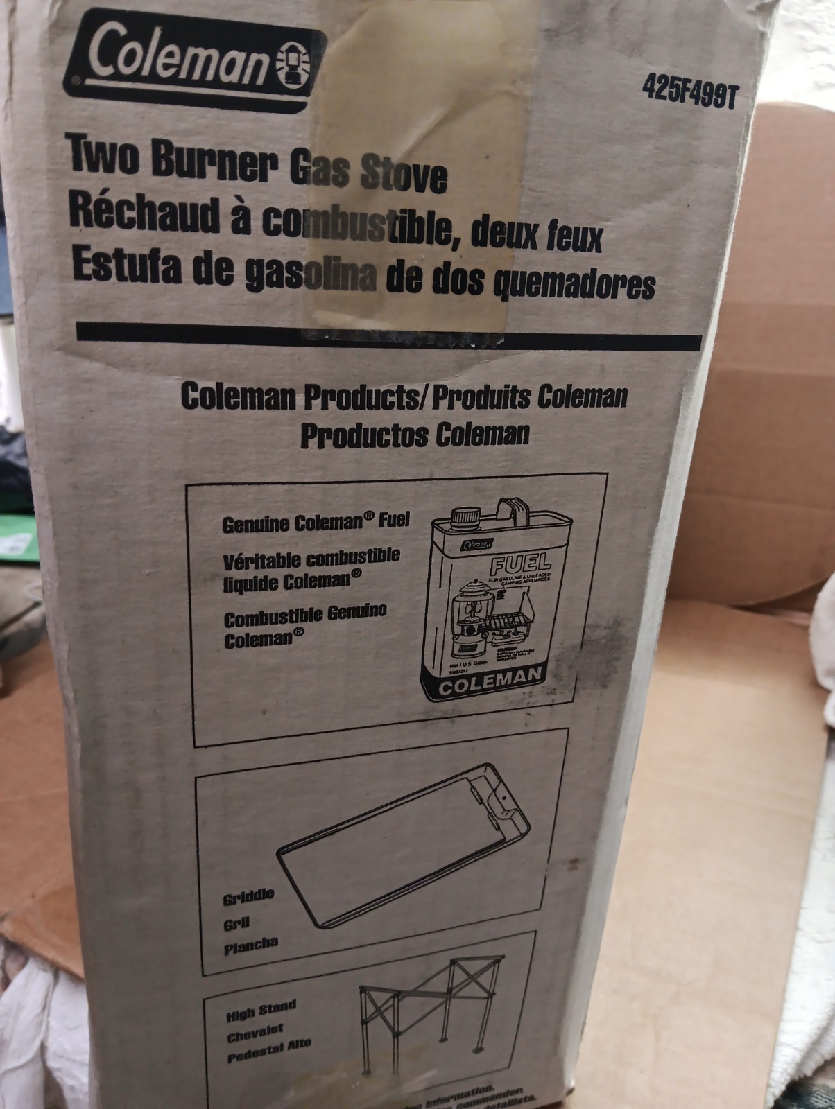 1999 Coleman 425 Two Burner Gas Camp Stove Model 425F499T EXCELLENT FAST SHIPP