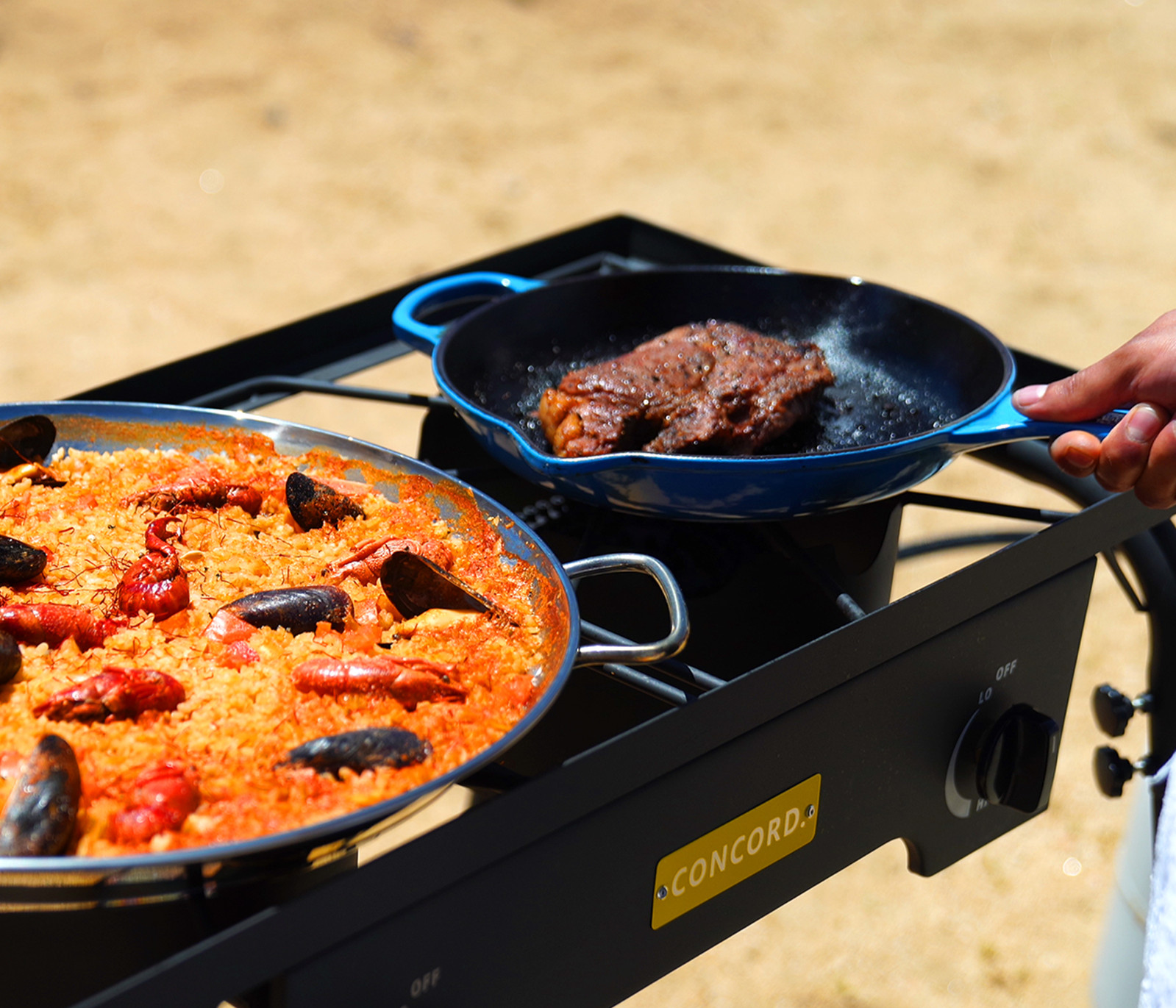 CONCORD Double Propane Burner, Outdoor 2 Burner Camping Stove