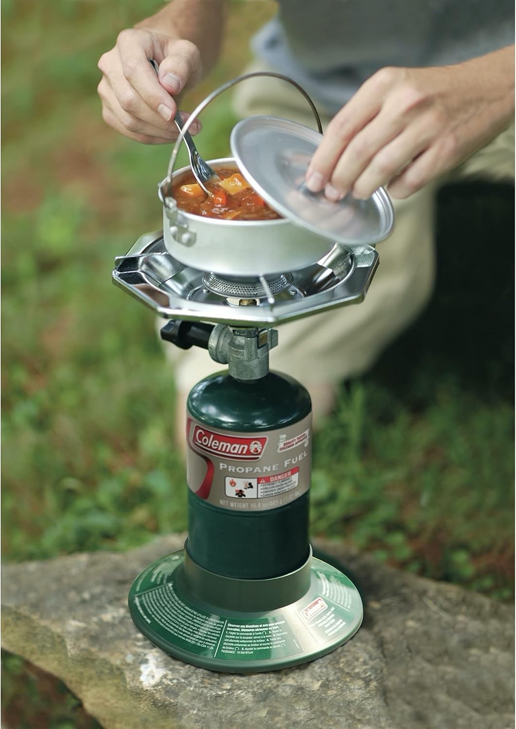 Portable 10,000 BTU Propane Stove with Adjustable Burner for Camping Adventures