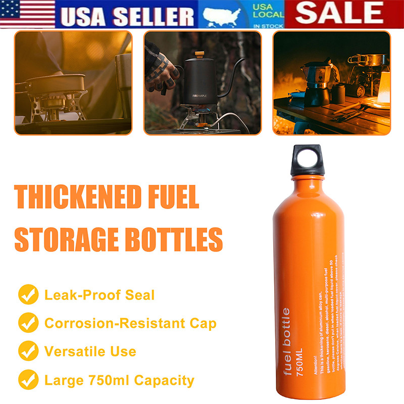 Outdoor Fuel Bottle Petrol Liquid Oil Bottle Kerosene Bottle 750ml Capacity
