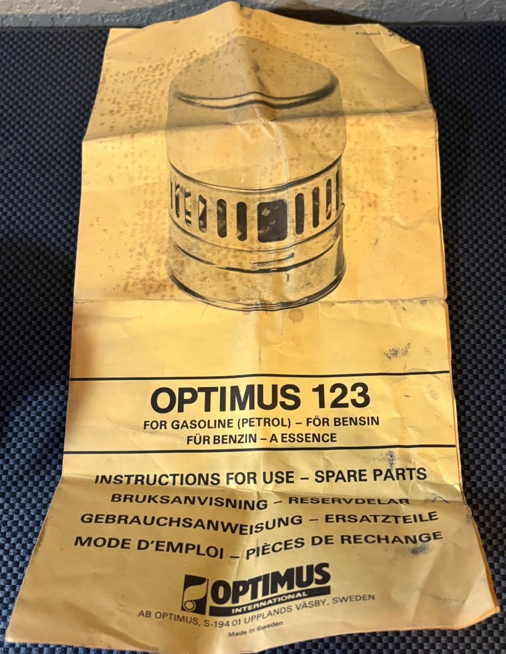 Vintage SVEA 123 Optimus white gasoline (petrol) Camping Backpacking Stove