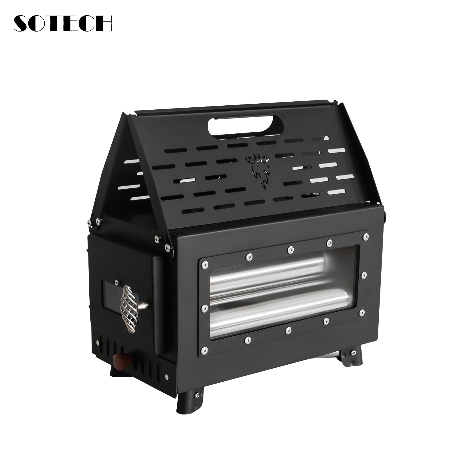SOTECH Black Wood Stove Portable Camp Fire Heater Grill Camping Hiking Outdoor