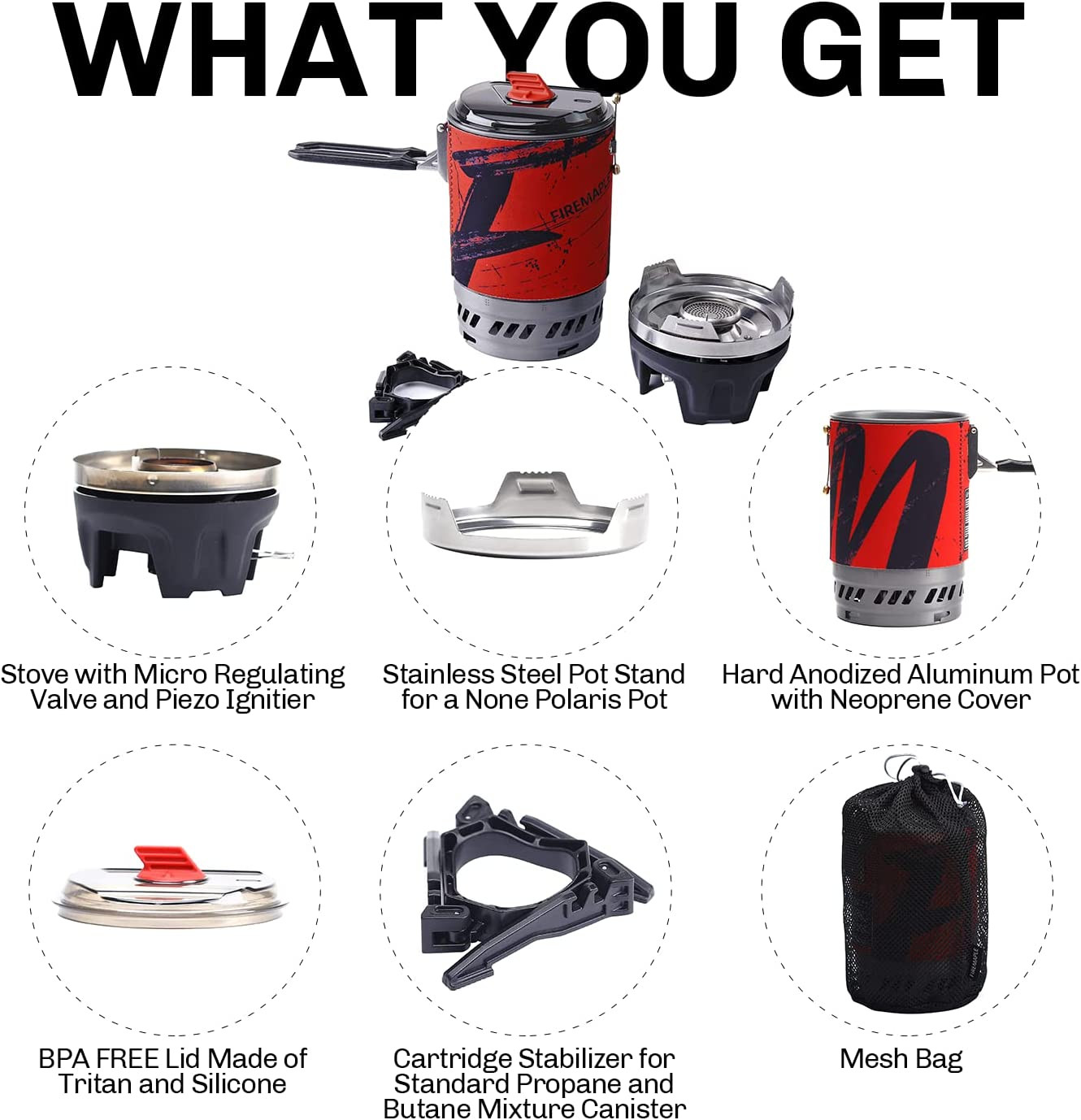 Fire Maple Polaris Cooking System | Portable Camping Backpacking Stove with Micr
