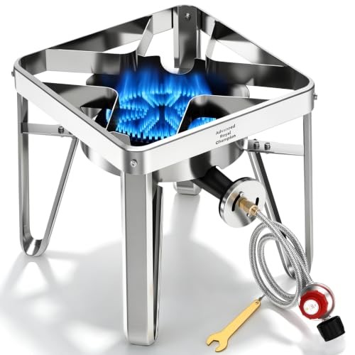 ARC Propane Burner, 200,000 BTU Propane Stove with 0-20 PSI Stainless Steel