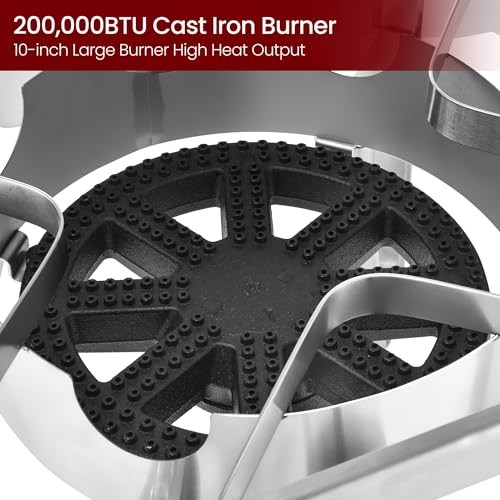 ARC Propane Burner, 200,000 BTU Propane Stove with 0-20 PSI Stainless Steel