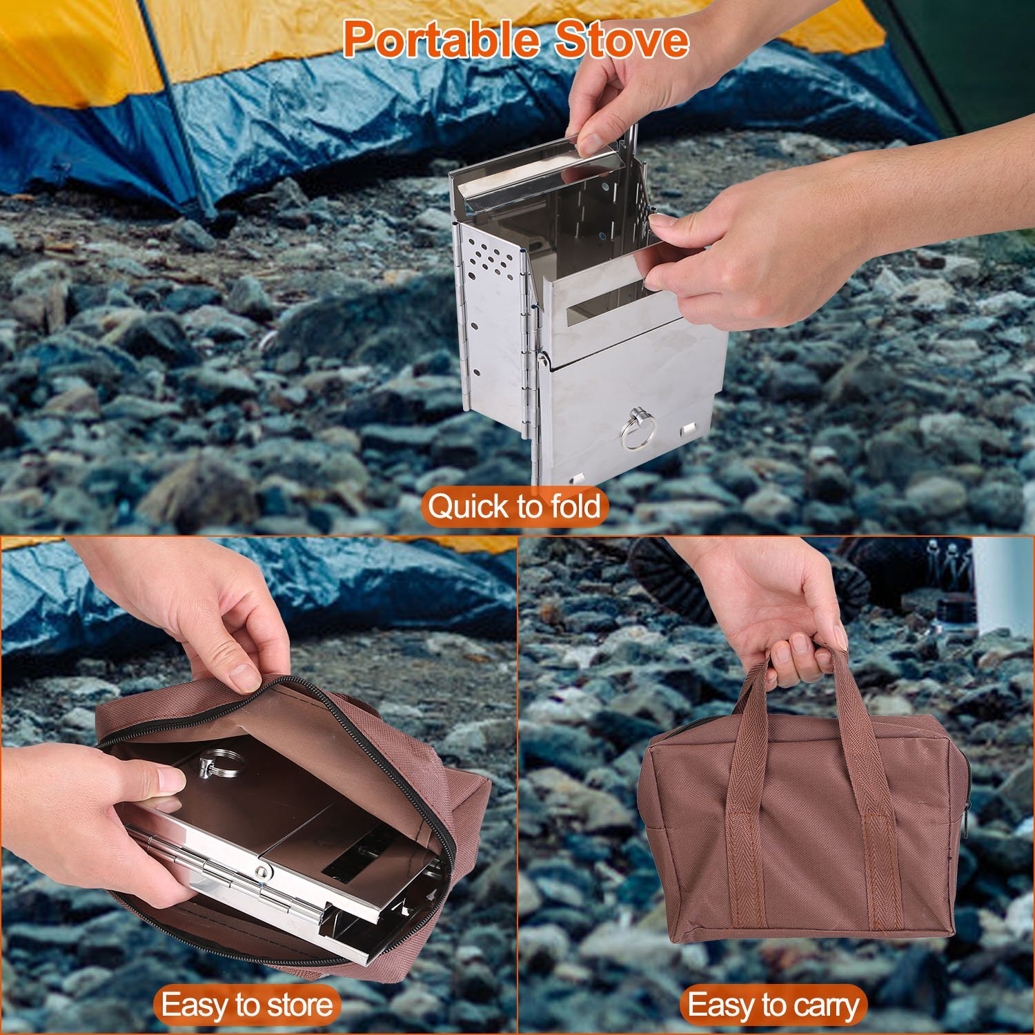 Portable Camping Stove Hiking Picnic BBQ Party Outdoor Backpacking Cooker Stove