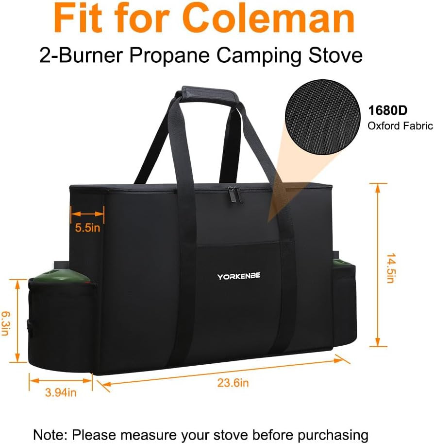 Camp Stove Carry Bag, Camping⭐Stove Carrying Case for Coleman 2-Burner⭐