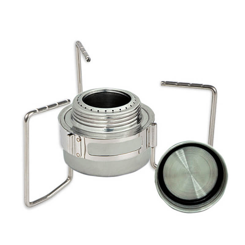 TATONKA ALCOHOL BURNER SET / SPIRIT STOVE WITH STAND 18/8 STAINLESS STEEL