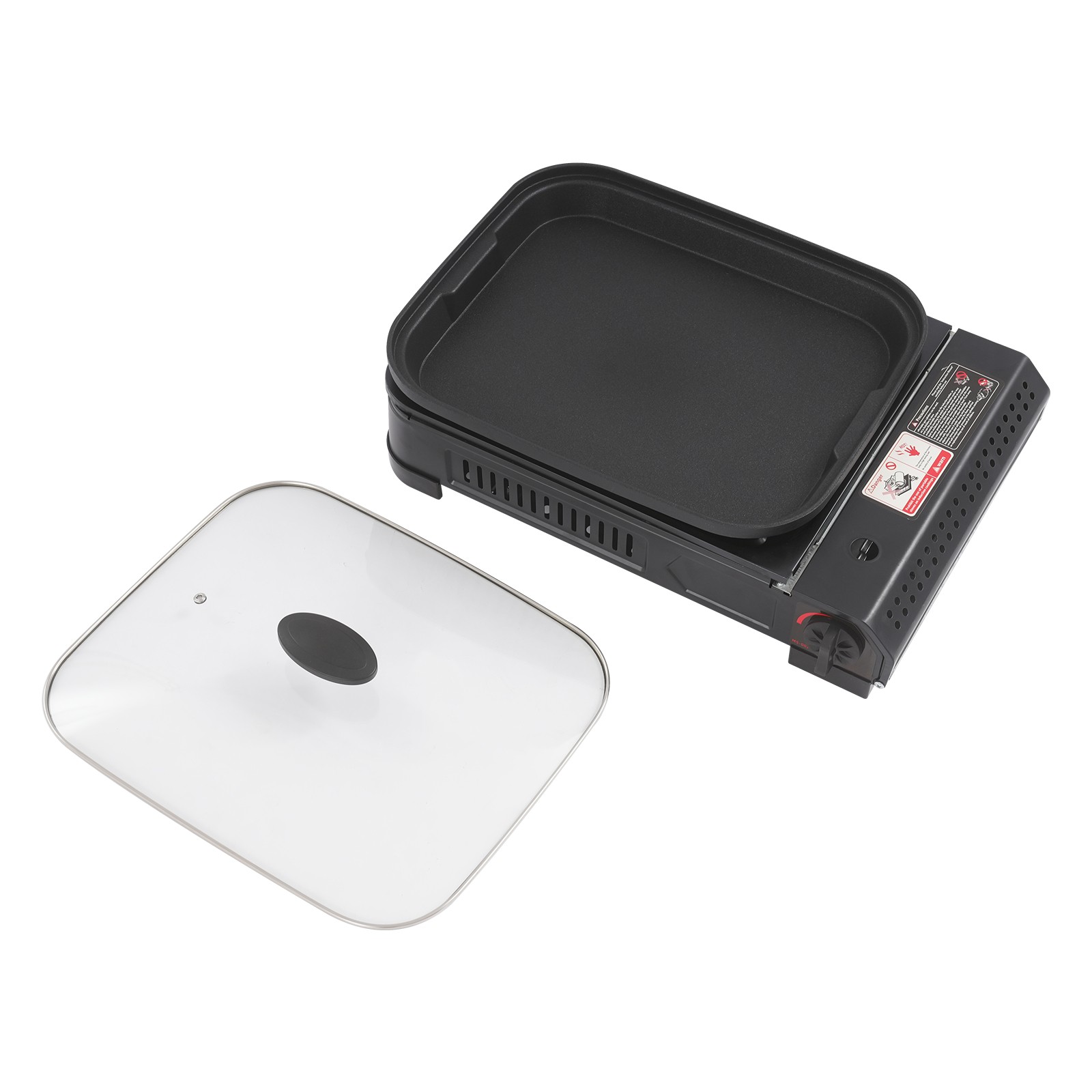 Butane Stove with Grill Pan Portable Camping Gas Stove Gas Grill Stove 2.1KW