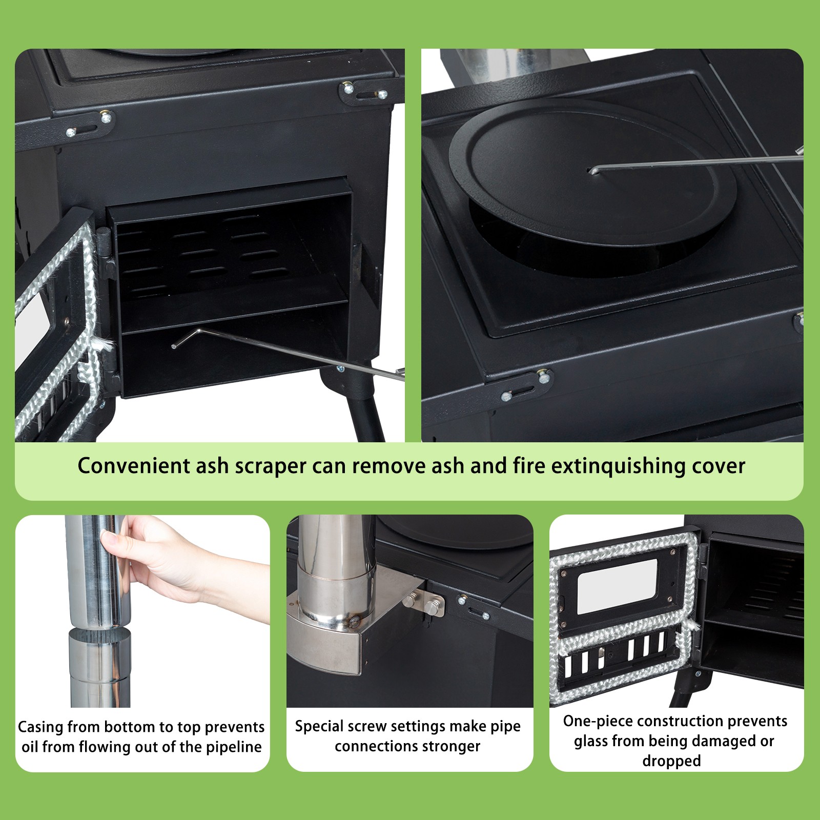 Wood Burning Stove Mini Wood Stove Camping Stove for Tent and Sailboat Camper