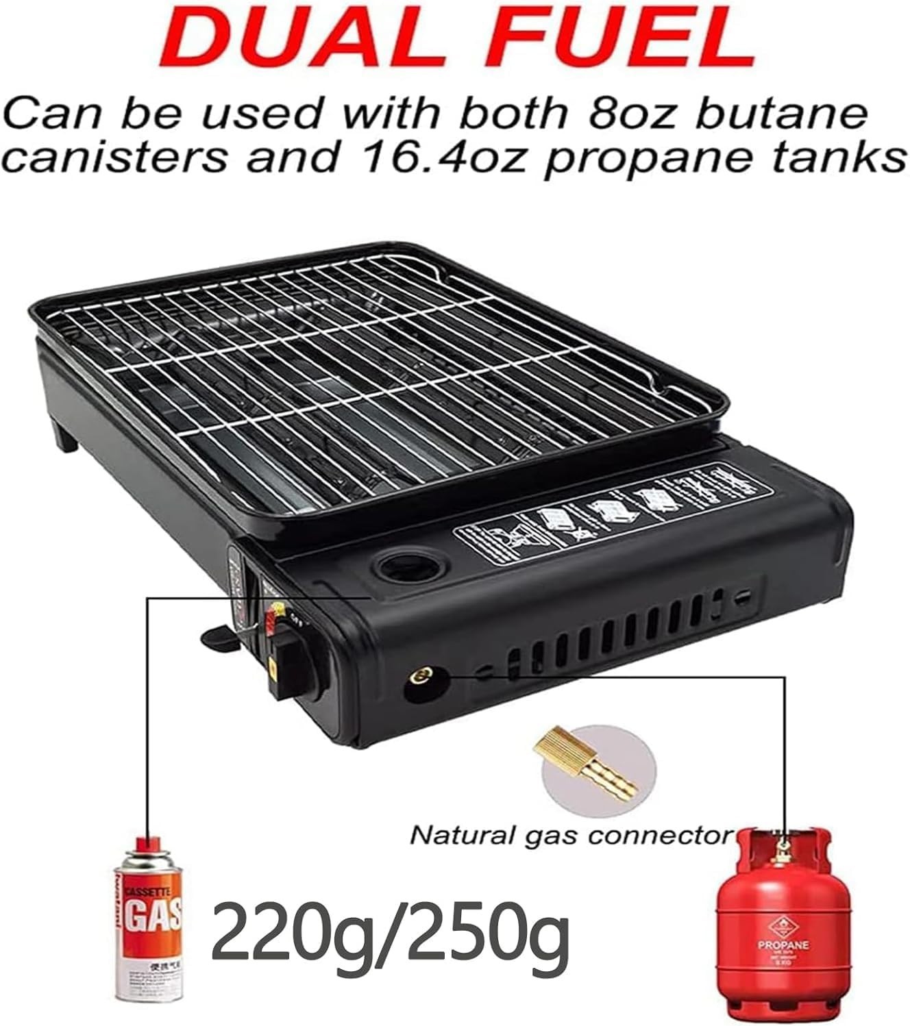 Compact Portable Butane Grill Stove with Carry Case – Ideal for Outdoor Cooking
