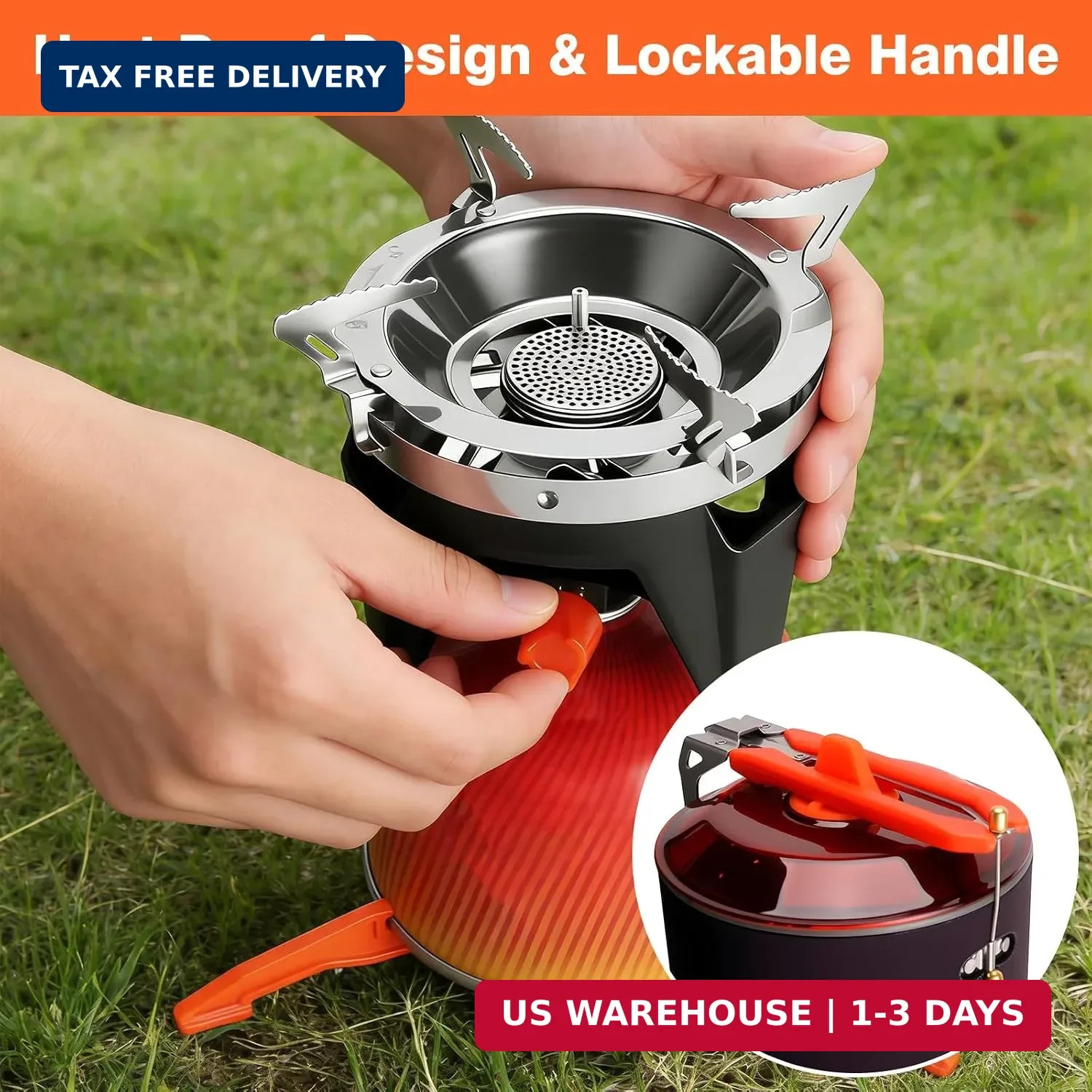 Backpacking and Camping Stove Cooking System | 110-Second Fast Boil,6-in-1 Integ