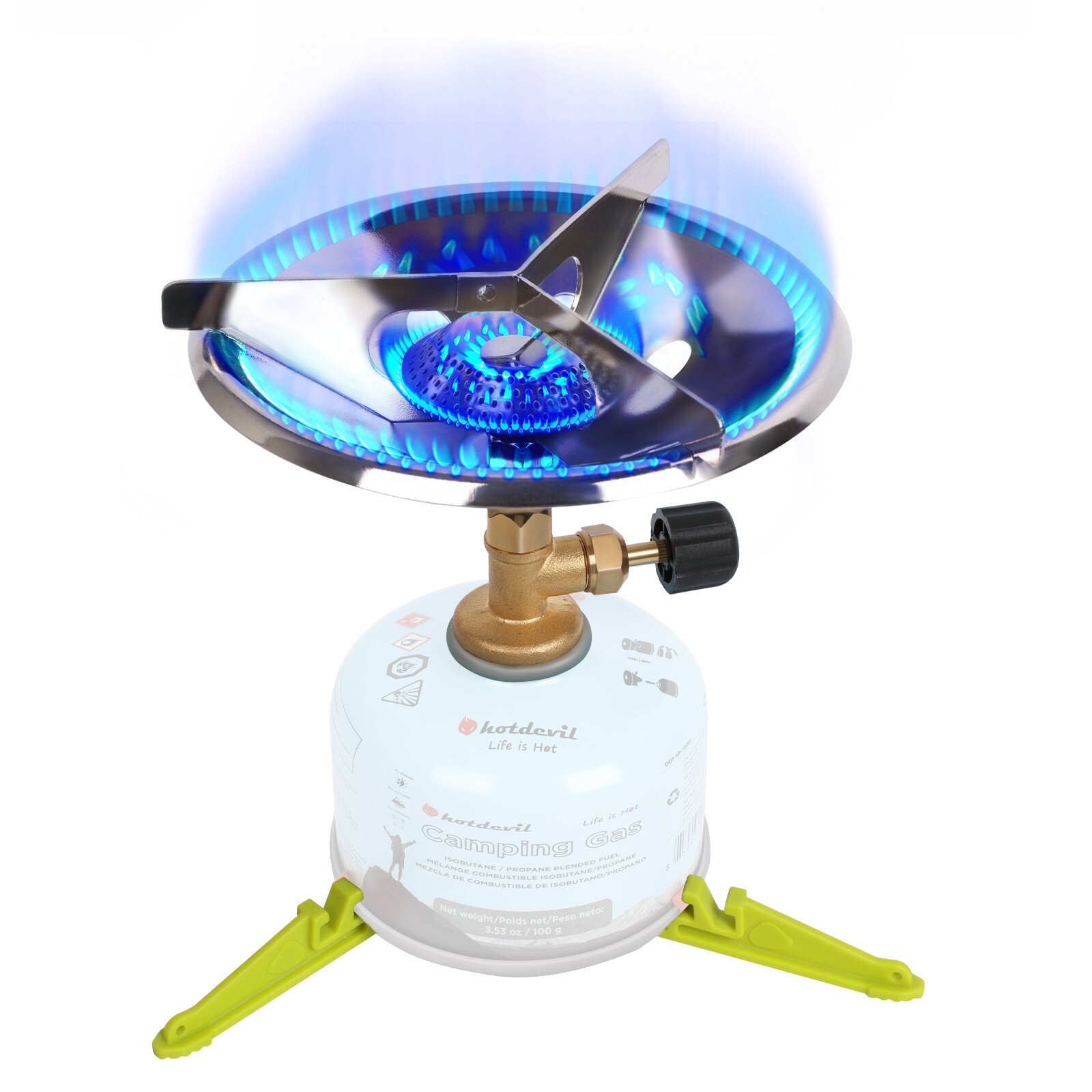 Hotdevil Ultralight Portable Camping Stove Burner Backpacking Gas Stand Butane