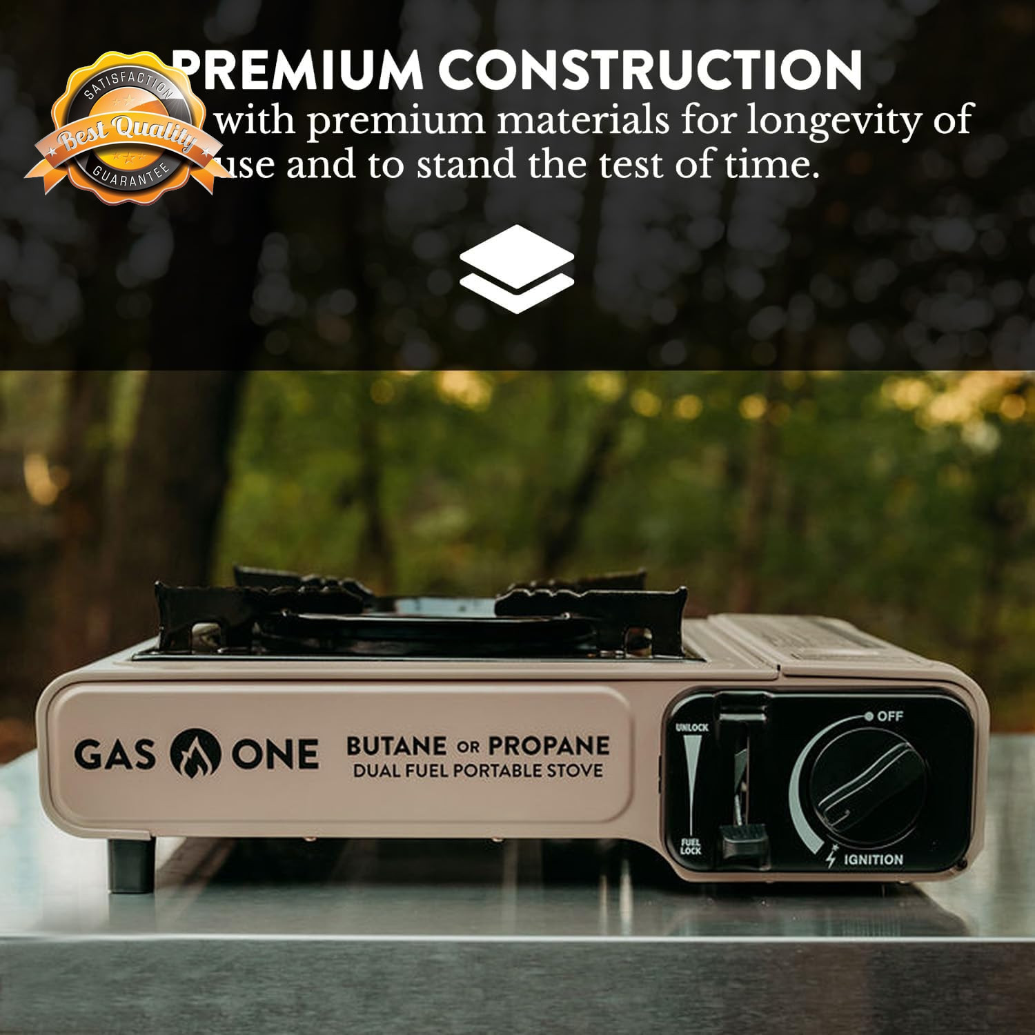 Portable Dual Fuel Camping Stove Propane Butane Emergency Case GS-3400P