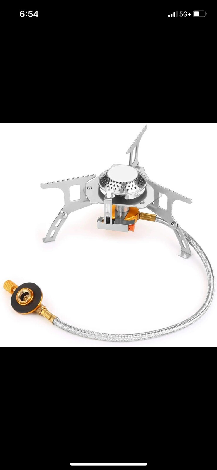 3700W Portable Backpacking Camping Gas Stove with Piezo Ignition, Burner, Case