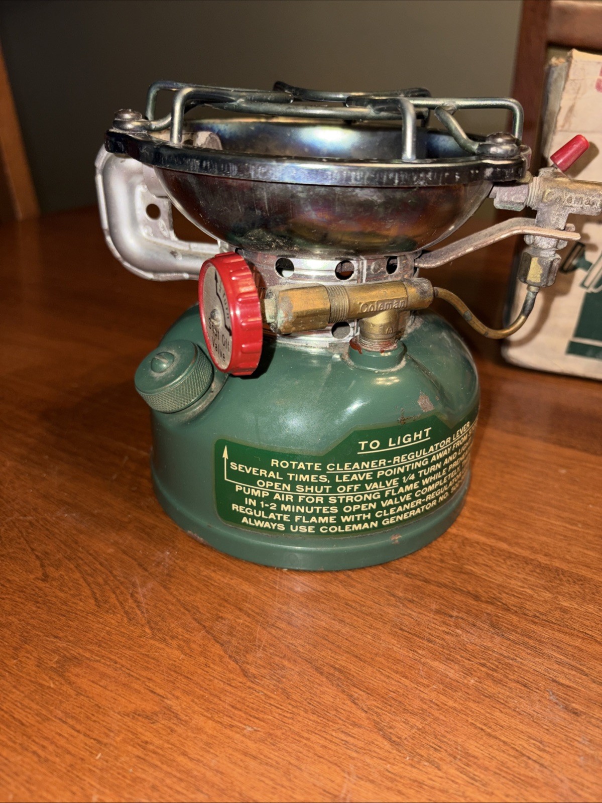 Vintage 1969 Coleman Sportster Single Burner Camp Stove 502-700 Box And Papers