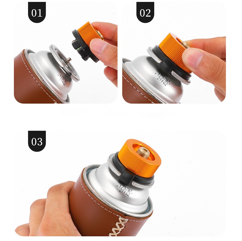 Camping Stove Metal Butane Gas Adapter Convert Fuel Canister Tank Converter