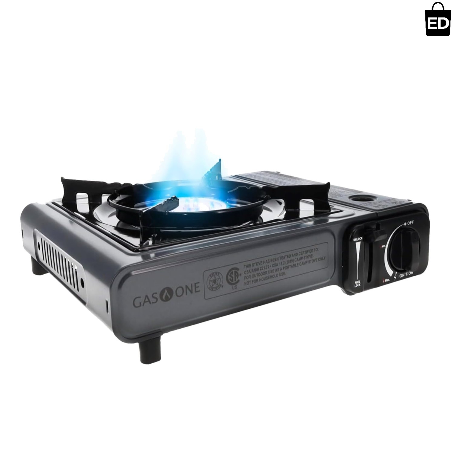 Automatic Ignition Butane Stove – 7650 BTU High Output for Campers & Tailgaters