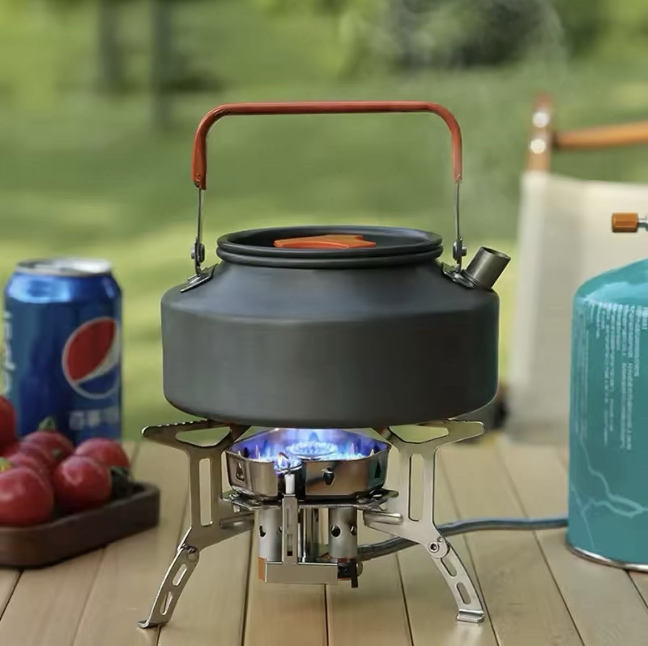 Windproof Three Head Furnace 3-Burner Gas Canister Stove .