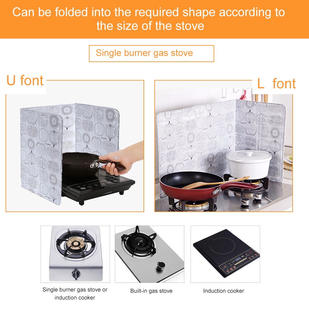 Kitchen Cooking Frying Pan Oil Screen Cover Anti Splatter Printing