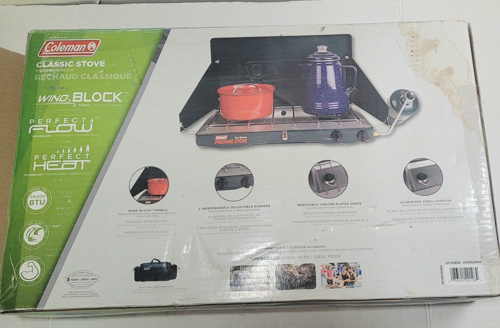 Coleman® 20,000 BTU Classic Propane Gas Camping 2 Burner Stove