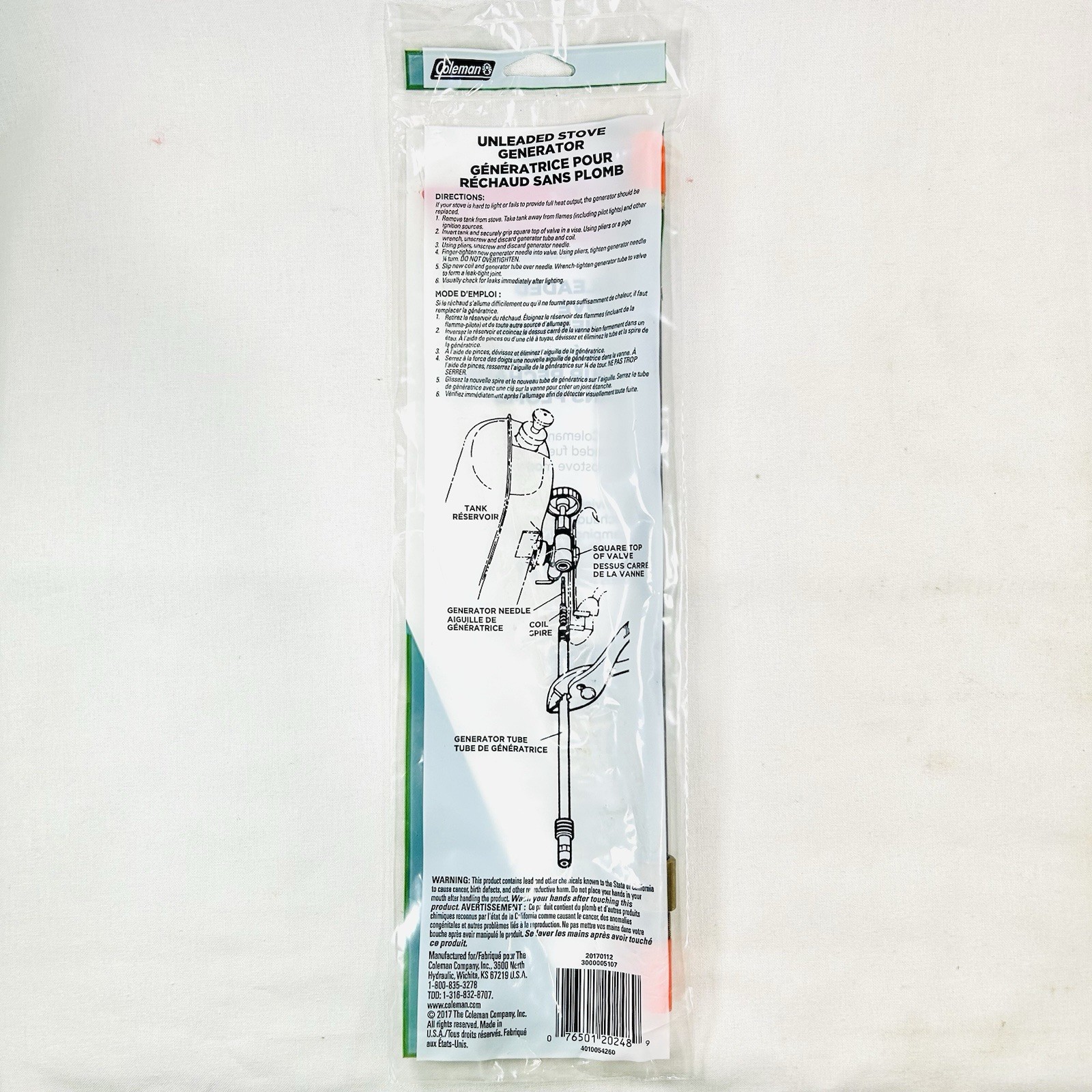 New Coleman 414-5621 Unleaded Stove Generator for Model 414 Stove
