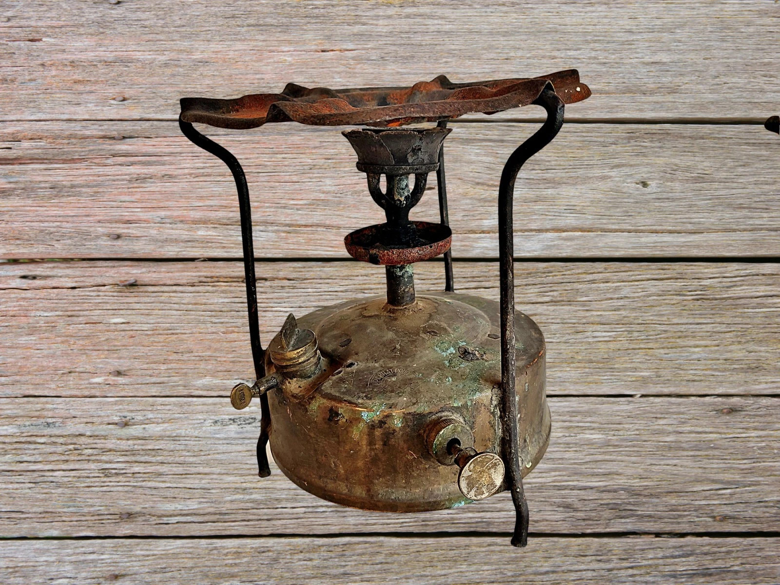 Old Vintage Prabhat No.1 Rare Original Brass Kerosene Camp Stove India S2
