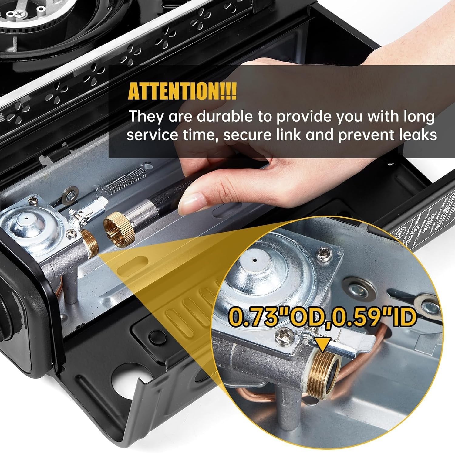 Dual Fuel Camping Stove Hose, 3FT CGA600 & M16*1 Propane Regulator Hose for P…