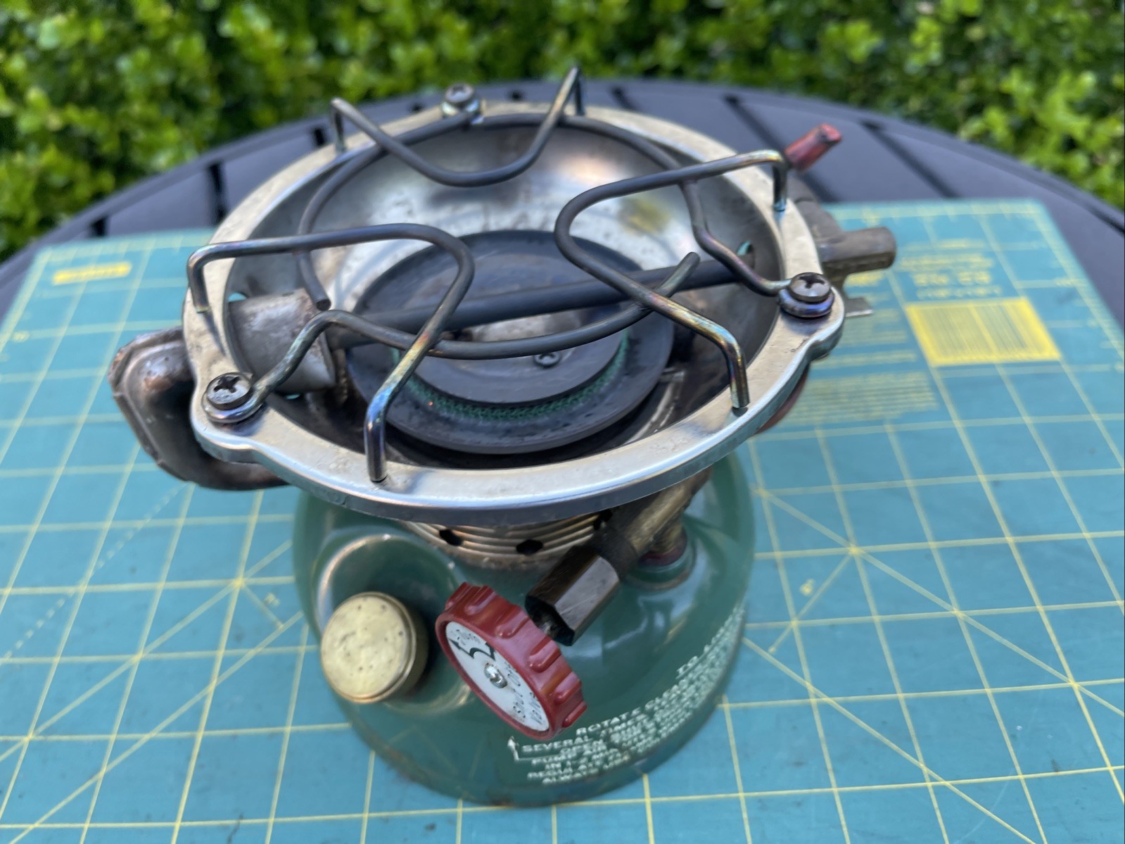 Vintage Coleman 502 Green Single Burner Gas Pocket Camping Stove Tested Works