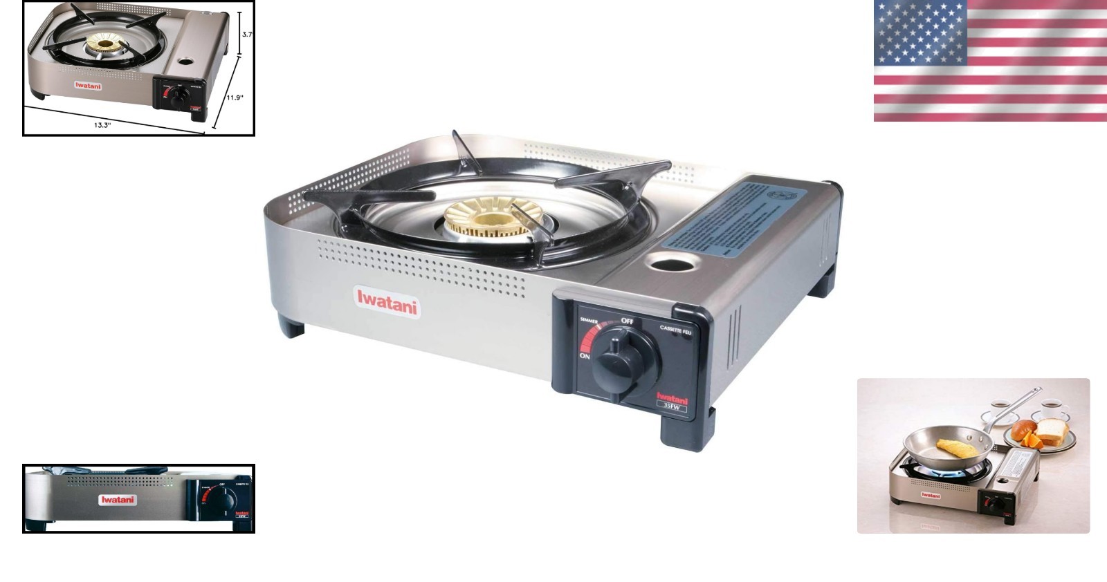 Portable Butane Stove Single Burner Camping Indoor Outdoor Cooktop