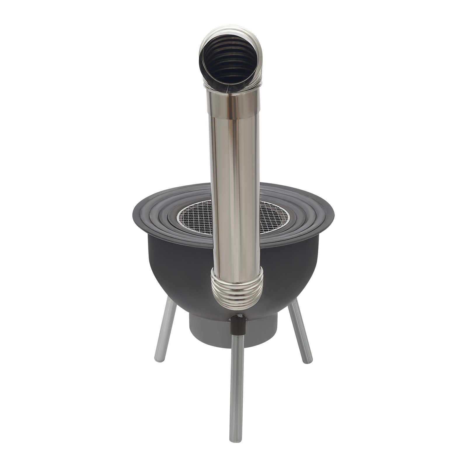 Wood Burning Stove with Grill Rack Charcoal Grill Camping Rocket Stove Outdoor