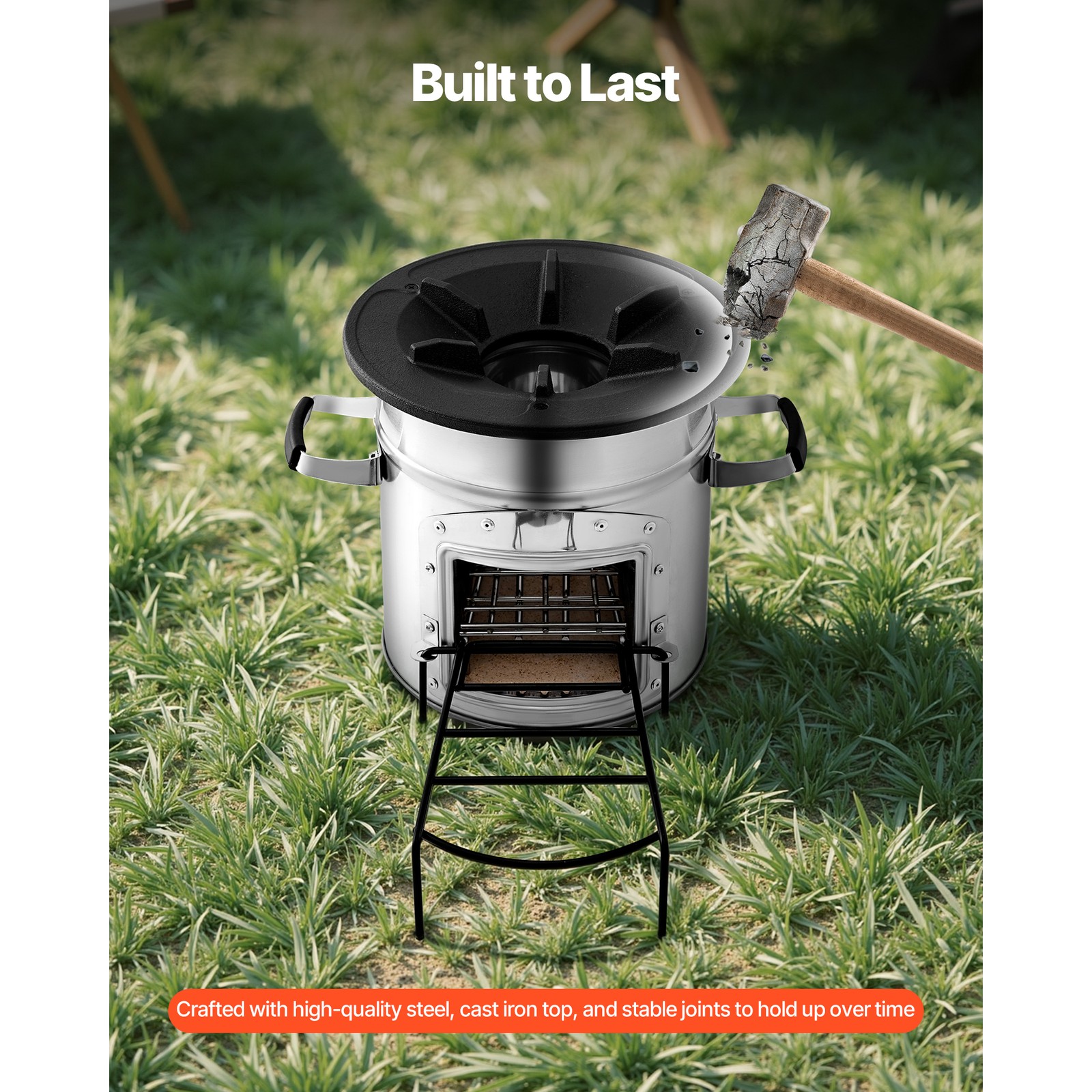 Uimoso Portable Camping Rocket Stove with Carry Bag for Wood Burning