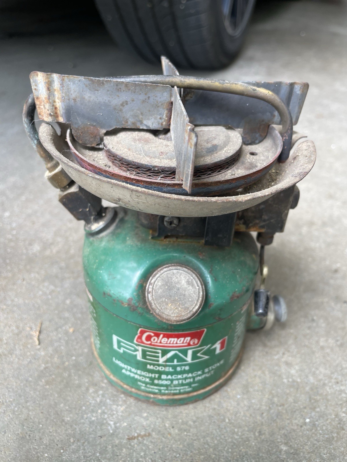 VINTAGE COLEMAN PEAK 1 576 LIGHTWEIGHT BACKPACK STOVE PEAK1