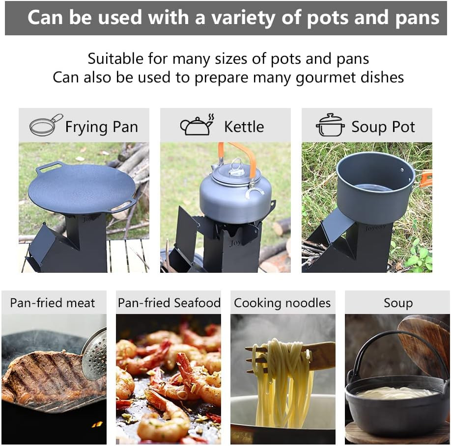 Portable Outdoor Hiking Camping Wood Mini Burning Stove with Storage Bag