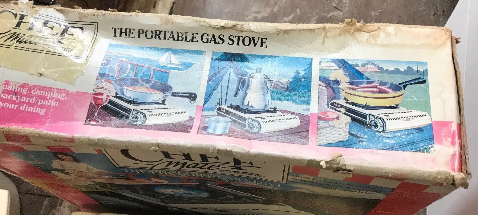 VINTAGE CHEF MATE BY KEROMATE PORTABLE BUTANE GAS STOVE