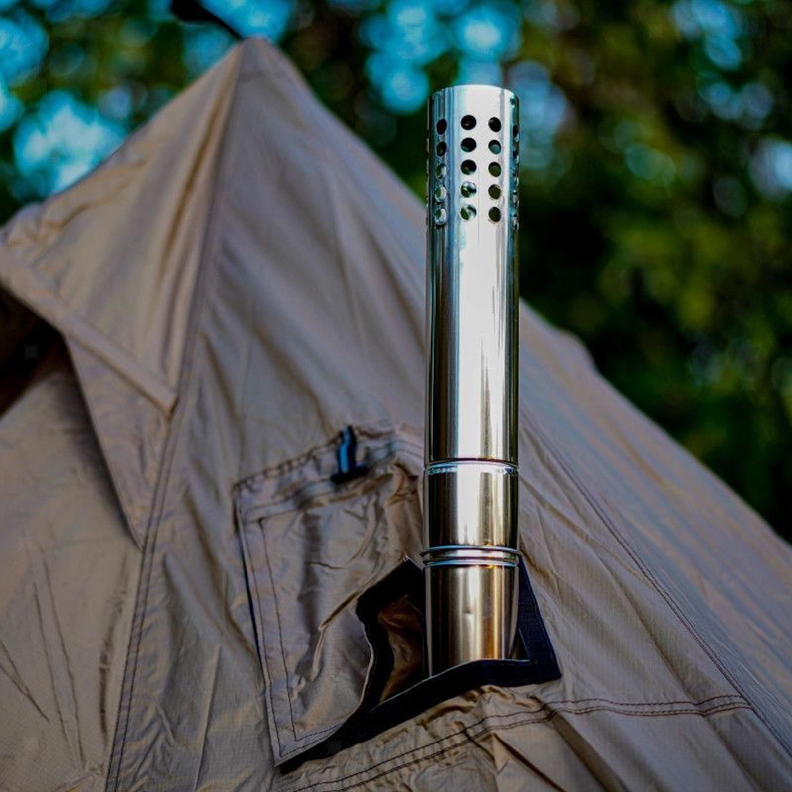 Chimney Tubes Dissipation Portable Stainless Steel with Storage Pouch Stove Tube