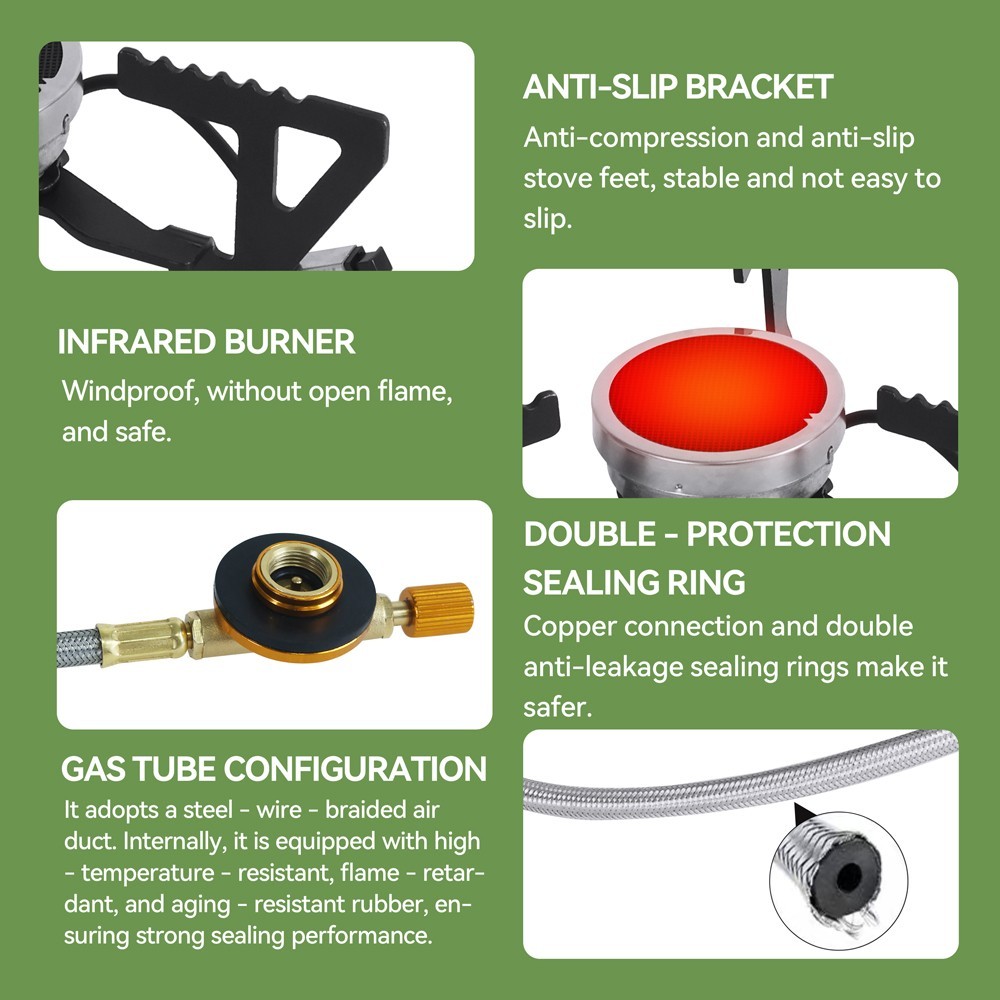 REDSUN FD3 Survival Gear Infrared Stove – Ultra-Light Burner with Foldable Stand