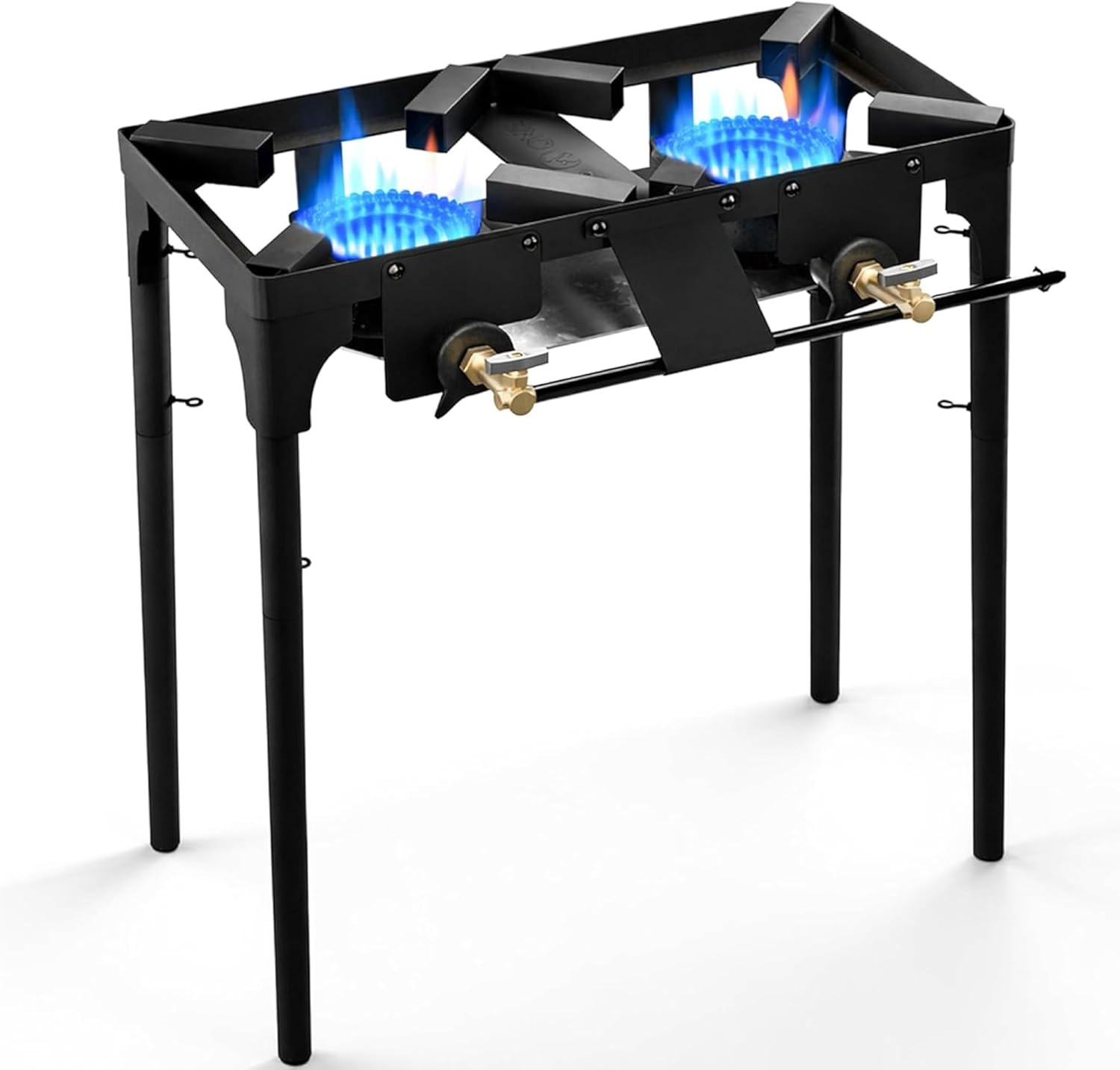 Gasone Double Propane Burner with Adjustable Height 4-Tier Removable Legs for Ou