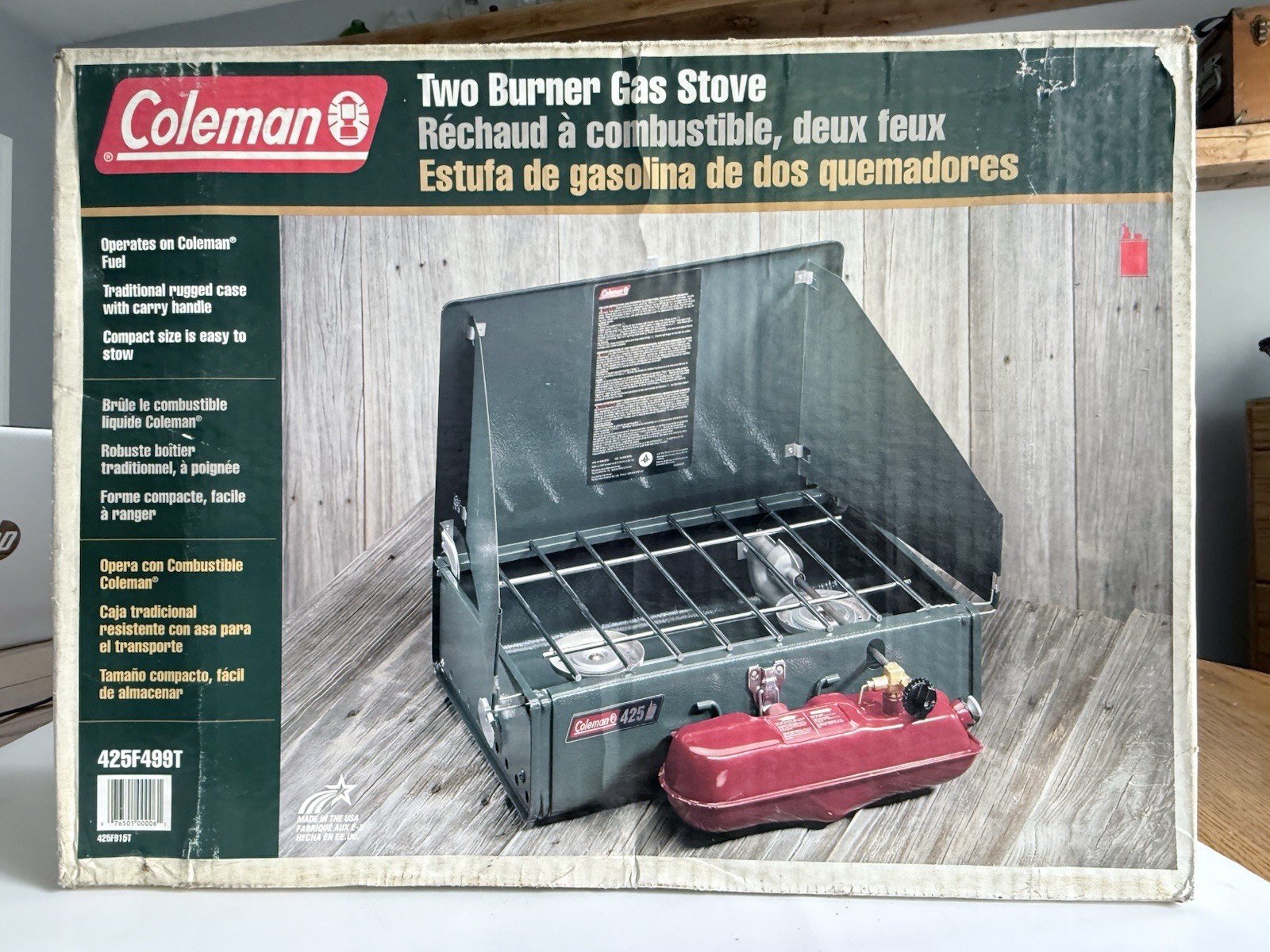 Vintage Coleman 425F499 2 Burner Camping Stove New Never Used Original Box NOS