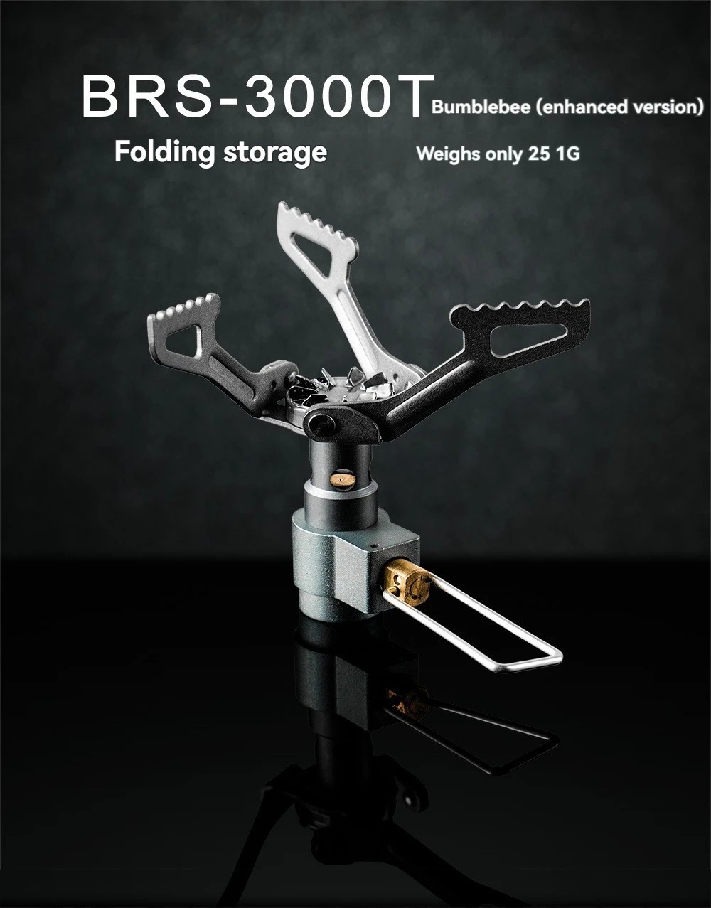 BRS-3000T Mini Titanium Camping Stove Ultralight 25g Gas Burner