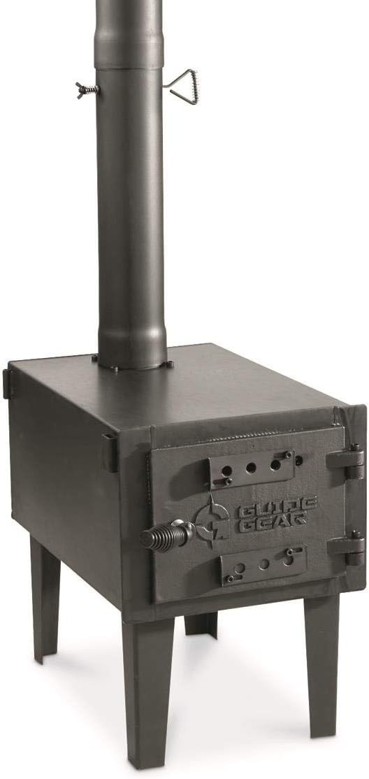 New Outdoor Wood Burning Stove Portable w/ Chimney Pipe for Cooking and Camping