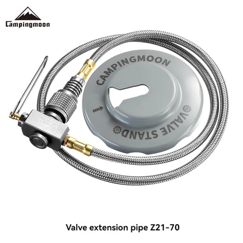 Outdoor Split Stove Accessories Flat Gas Tank Extension Line with Valve Camping
