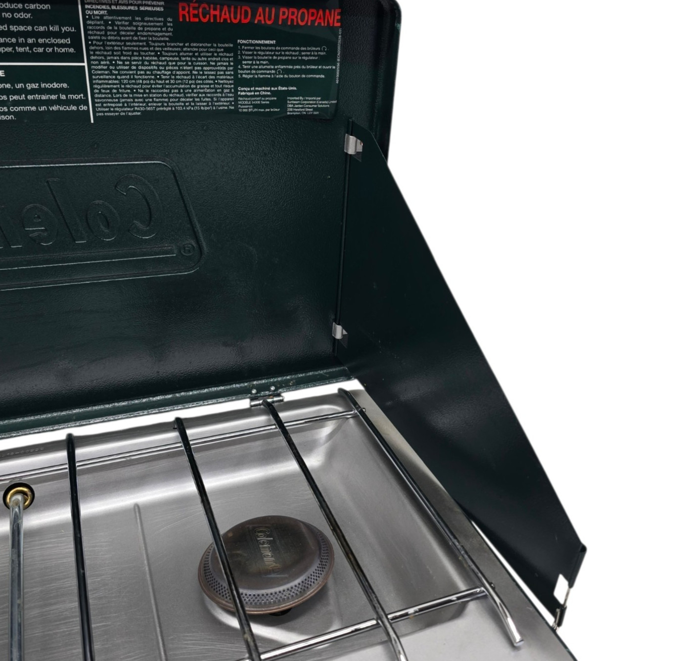 Coleman 5430E Classic 2 Burner Propane Portable Camp Stove 20000BTU Wind Blocks