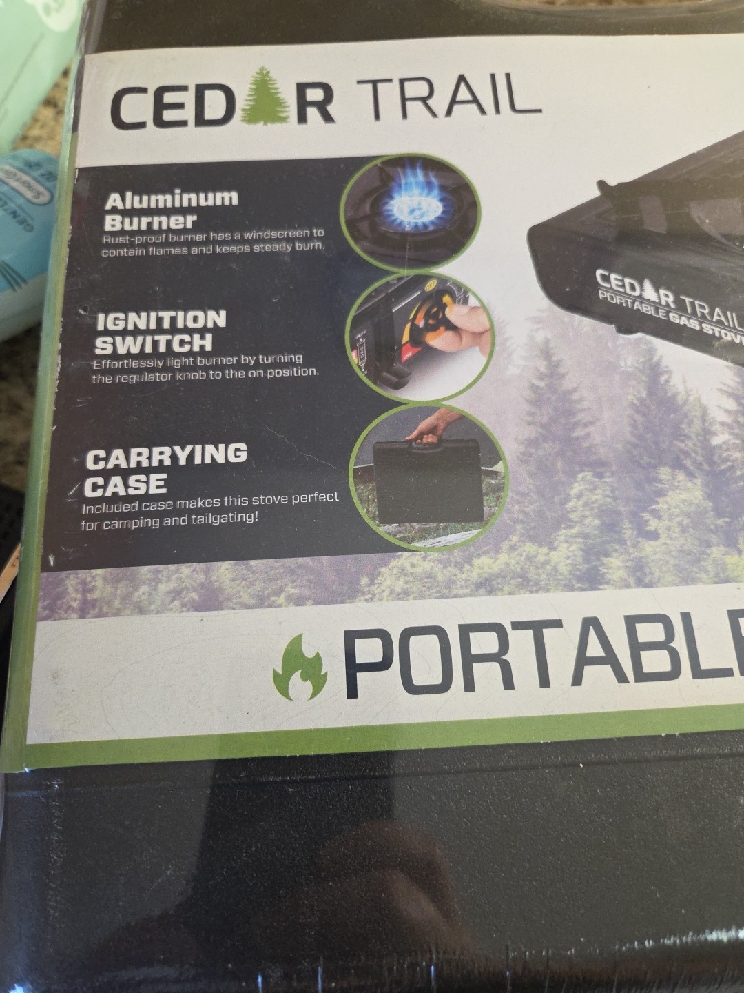 Portable Gas Stove. Cedar Trail. Brand New In Original Packaging
