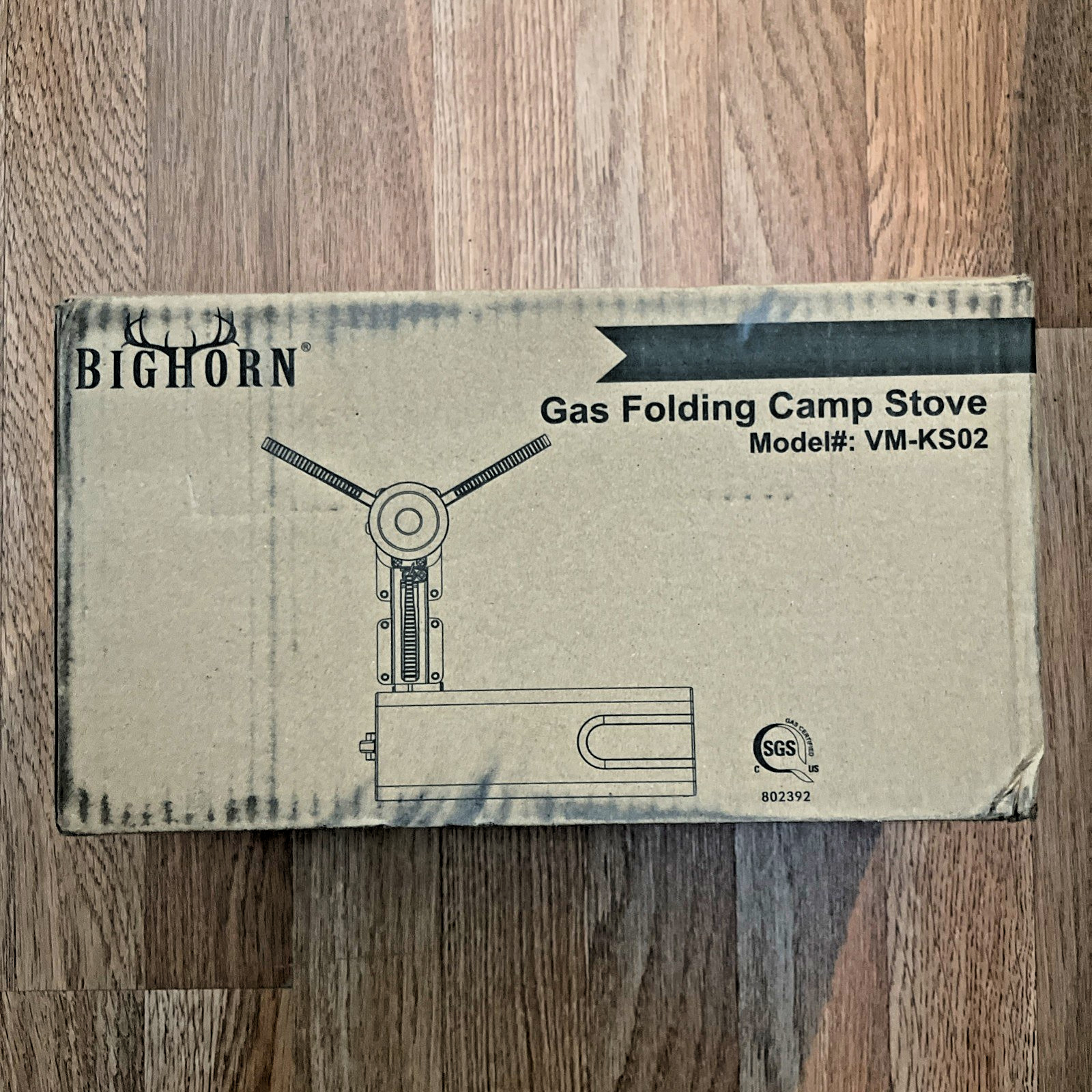 BIG HORN OUTDOORS Portable Butane Camping Stove w Carry Case Open Box
