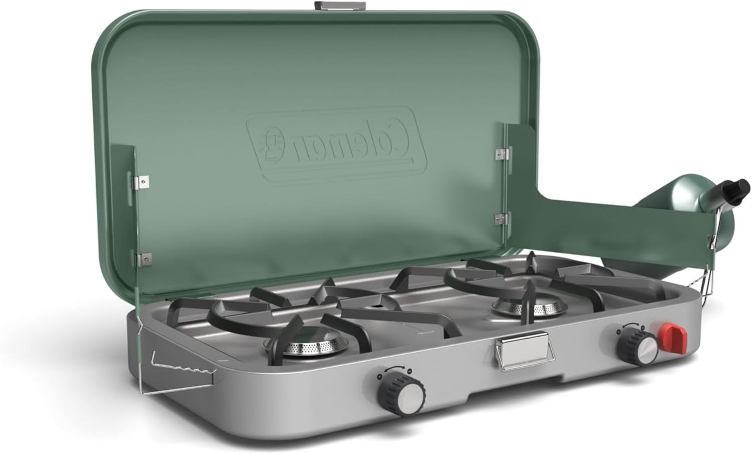 Coleman Cascade 3-in-1 Camping Stove 24000 BTU Cast Iron Griddle Grill